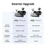 DJI Mic Mini 2S (2 TX + 1 RX + Charging Case), AI Noise Canceling | Bluetooth Microphone, 28h Internal Storage, 32-bit Float Internal Recording, Lightweight & Compact, 40h Battery