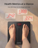 RENPHO Body Fat Scale, Smart Scale for Body Weight, BMI Digital Bathroom Weight Scale, Body Measurements with Smartphone App sync with Bluetooth, 400 lbs - Black, Elis 1 | BMI Digital Bathroom Weight Scale, Body Measurements with Smartphone App sync with