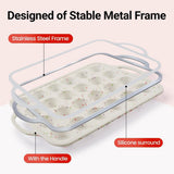 Silicone Muffin Pan, with Metal Reinforced Frame 2.8 Inch Regular Size Silicone Cupcake Pan Nonstick 12 Cups for Baking Homemade Muffins, Cupcakes, Egg Bites 2 Pack Dishwasher Safe BPA Free