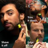 Philips OneBlade 360 Pro, Wet & Dry, Trim, Edge & Shave with the 14 lengths Precision Comb, QP6542/15
