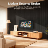 TONOR 4 Pack Acoustic Panels, Wood Panels for Walls, 47.2" x 23.6" Panneau Acoustique Mural, Flexible Slat Wall Panel for Home, Studio, Office, Brown