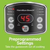 Hamilton Beach Digital Programmable Rice Cooker & Food Steamer, 14 Cups Cooked (7 Cups Uncooked), Stainless Steel, Steam & Rinse Basket, Delay Start, Model 37548MN