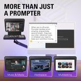 Elgato Prompter, Teleprompter with Built-in Screen | Drag-and-drop display, Supports DSLR, webcam, smartphone, Read chat or scripts, Works with Mac, PC, Stream Deck