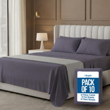 King Sheets Set, 4 Pieces 16" Deep Pocket Hotel Luxury Bed Sheets, Black | Extra Soft Bedsheet Set, Comfy & Breathable Cooling Sheets, Wrinkle & Fade Resistant, Fitted Sheet, Flat Sheet, 2 Pillowcases