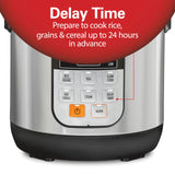Hamilton Beach Digital Programmable Rice Cooker & Food Steamer, 14 Cups Cooked (7 Cups Uncooked), Stainless Steel, Steam & Rinse Basket, Delay Start, Model 37548MN