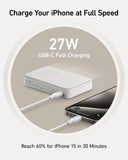 Anker MagGo Power Bank, 10,000mAh Qi2-Certified 15W Max Portable Charger | Fast MagSafe-Compatible Battery Pack, Smart Display, Foldable Stand, for iPhone 16 / 15 / 14 / 13 Only (USB-C Cable Included)
