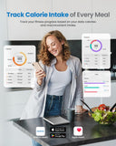 RENPHO Smart Food Scale with Nutritional Calculator, Bluetooth App, 11lbs | Digital Nutrition Scale with Calorie Tracker for Weight Loss & Cooking, Grams and Ounces, Nutrients Tracking, White