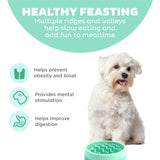 Outward Hound Fun Feeder Slo Bowl, Flower Pattern, Purple, Large, 11.8" | Slows Fast Eaters, Can Aid Digestion, Holds 4 Cups Dry or Wet Food, Non-Slip Base, Easy Clean, No BPA, Medium to Large Dogs