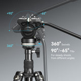 SmallRig FreeBlazer 73" Video Tripod for Vertical/Horizontal Shooting, Monopod Conversion, Rotatable QR Plate, for Camcorder, Mirrorless, DSLR, with Carry Bag, Load up to 11 lbs/5 kg - 4307