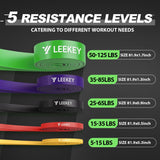 LEEKEY Resistance Bands, Exercise Bands Pull Up Assist Bands - Workout Bands Set - Mobility Band Powerlifting Bands for Men and Women Fitness Training, Physical Therapy,Home Workouts
