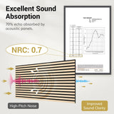 TONOR 4 Pack Acoustic Panels, Wood Panels for Walls, 47.2" x 23.6" Panneau Acoustique Mural, Flexible Slat Wall Panel for Home, Studio, Office, Brown