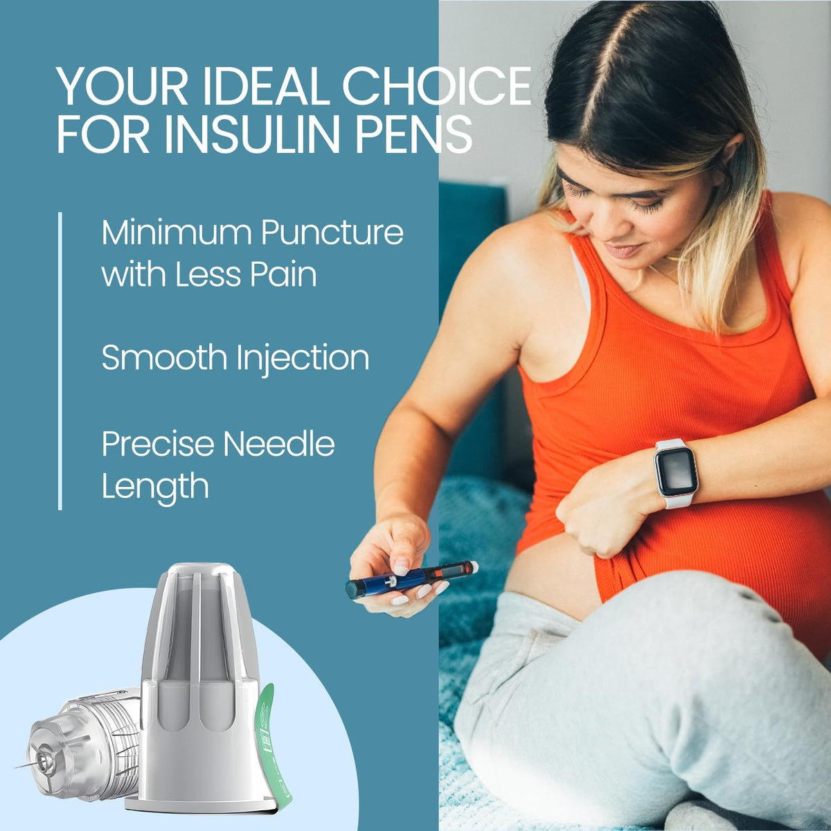 6mm 31G Nanofine Plus Universal Insulin Pen Needles | 100 Pen Needles | Compatible with Ozempic, Insulin Pen, Saxenda | Safe Pen Needles – view 5