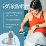6mm 31G Nanofine Plus Universal Insulin Pen Needles | 100 Pen Needles | Compatible with Ozempic, Insulin Pen, Saxenda | Safe Pen Needles
