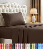 King Sheets Set, 4 Pieces 16" Deep Pocket Hotel Luxury Bed Sheets, Black | Extra Soft Bedsheet Set, Comfy & Breathable Cooling Sheets, Wrinkle & Fade Resistant, Fitted Sheet, Flat Sheet, 2 Pillowcases