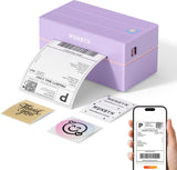 MUNBYN Bluetooth Thermal Shipping Label Printer, 130B Wireless 4x6 Label Printer for Small Business Office, Compatible with iPhone, Android, iPad, Windows, macOS, Canada Post, UPS, Purolator (Black)