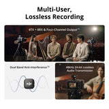 DJI Mic 3 (2 TX + 1 RX + Charging Case), Wireless Microphone | Mini Mic for iPhone/Camera/Android, Ultralight, Adaptive Gain Control, Dual Band Anti-Interference, 28h Use, Vlog