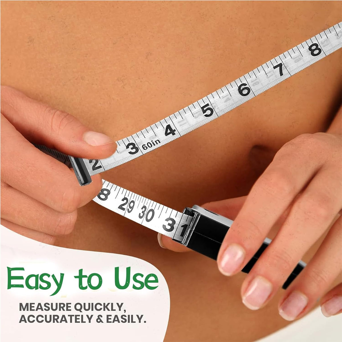 Skin fold Body Fat Caliper Set - Ling-Luo Skin fold Calipers and Body Fat Tape Measure Tool for Accurately Measuring BMI Skin Fold Fitness and Weight-Loss (2PCS，Black) – view 4