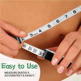 Skin fold Body Fat Caliper Set - Ling-Luo Skin fold Calipers and Body Fat Tape Measure Tool for Accurately Measuring BMI Skin Fold Fitness and Weight-Loss (2PCS，Black)