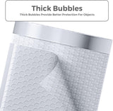 Metronic White Bubble Mailers 6x10 Inch 100 PC Self-Seal Bubble Mailer | Usable Size 6x9" Thick Padded Envelopes Cushion Mailing Padded Envelope Waterproof Shipping Bags for Makeup Jewelry, Supplies