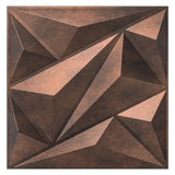 Art3dwallpanels PVC 3D Wall Panel Diamond for Interior Wall Décor in Black, 19.7" x 19.7" Wall Decor PVC Panel, 3D Textured Wall Panels, Pack of 12 Tiles