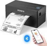 MUNBYN Bluetooth Thermal Shipping Label Printer, 130B Wireless 4x6 Label Printer for Small Business Office, Compatible with iPhone, Android, iPad, Windows, macOS, Canada Post, UPS, Purolator (Black)