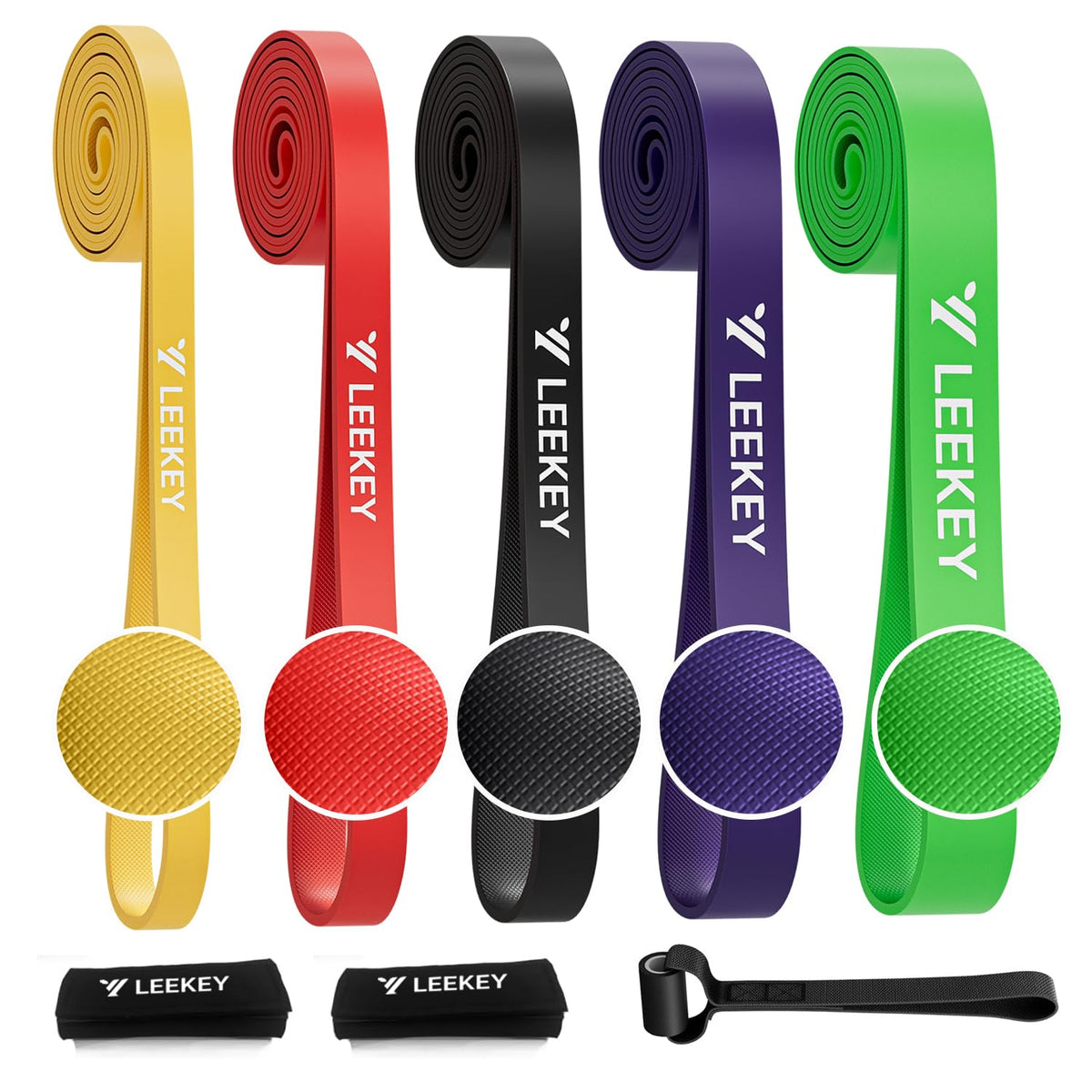 LEEKEY Resistance Bands, Exercise Bands Pull Up Assist Bands - Workout Bands Set - Mobility Band Powerlifting Bands for Men and Women Fitness Training, Physical Therapy,Home Workouts – view 6