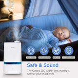 Levoit Humidifiers for Bedroom, Top Fill, Quiet, Knob Control, 360° Nozzle | Cool Mist Air Humidifier for Home, Baby Nursery & Plants, Auto Shut-off for Safety, 25H Lasting, BPA Free