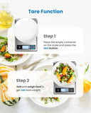 RENPHO Smart Food Scale with Nutritional Calculator, Bluetooth App, 11lbs | Digital Nutrition Scale with Calorie Tracker for Weight Loss & Cooking, Grams and Ounces, Nutrients Tracking, White