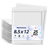 Metronic White Bubble Mailers 6x10 Inch 100 PC Self-Seal Bubble Mailer | Usable Size 6x9" Thick Padded Envelopes Cushion Mailing Padded Envelope Waterproof Shipping Bags for Makeup Jewelry, Supplies