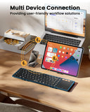 ProtoArc XK01 TP Foldable Keyboard with Touchpad, 0.65 in Keycaps, Black | Multi-touch Trackpad, 88-key, Full Shortcut Row, 3-device Bluetooth 5.1 Switching, USB-C Charging for Mobile Productivity