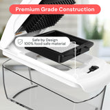 Fullstar Pro Original - Vegetable Chopper, Cutter & Spiralizer - 4 Blades | Onion, Salad & Veggie Dicer - Fast Food Prep Kitchen Gadgets & Cooking Gifts (4-in-1, White)