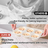 Silicone Muffin Pan, with Metal Reinforced Frame 2.8 Inch Regular Size Silicone Cupcake Pan Nonstick 12 Cups for Baking Homemade Muffins, Cupcakes, Egg Bites 2 Pack Dishwasher Safe BPA Free