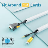 Delamu Cord Hider, Cord Cover Wall, Premium Cord Covers for Wires on Wall, Cable Concealer Hider Kit for Hiding Wires in Home and Office Cable Managemen, (White, 236in L x 0.95in W x 0.55in H)