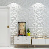 Art3dwallpanels PVC 3D Wall Panel Diamond for Interior Wall Décor in Black, 19.7" x 19.7" Wall Decor PVC Panel, 3D Textured Wall Panels, Pack of 12 Tiles