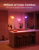 Govee Smart Bulbs, A19 LED Light Bulb, 800 Lumen, E26 Base, 4 Packs | Works with Matter Alexa & Google Assistant, RGBWW Color Changing Light Bulb, Music Sync, WiFi & Bluetooth Connection
