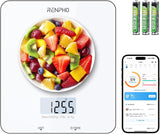 RENPHO Smart Food Scale with Nutritional Calculator, Bluetooth App, 11lbs | Digital Nutrition Scale with Calorie Tracker for Weight Loss & Cooking, Grams and Ounces, Nutrients Tracking, White