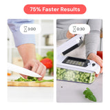 Fullstar Pro Original - Vegetable Chopper, Cutter & Spiralizer - 4 Blades | Onion, Salad & Veggie Dicer - Fast Food Prep Kitchen Gadgets & Cooking Gifts (4-in-1, White)