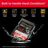 SanDisk 128GB Extreme PRO SDXC UHS-I Memory Card - C10, U3, V30, 4K UHD, SD Card - SDSDXXD-128G-GN4IN