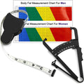 Skin fold Body Fat Caliper Set - Ling-Luo Skin fold Calipers and Body Fat Tape Measure Tool for Accurately Measuring BMI Skin Fold Fitness and Weight-Loss (2PCS，Black)