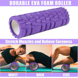Foam Roller,IIQ Foam Rollers for Back and Legs 6 in 1 Foam Roller Massage Set Includes Muscle Roller Stick, Stretching Strap, Plantar Fasciitis Balls, All in Carry Bag