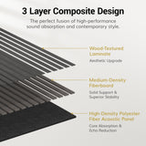 TONOR 4 Pack Acoustic Panels, Wood Panels for Walls, 47.2" x 23.6" Panneau Acoustique Mural, Flexible Slat Wall Panel for Home, Studio, Office, Brown