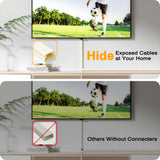 Delamu Cord Hider, Cord Cover Wall, Premium Cord Covers for Wires on Wall, Cable Concealer Hider Kit for Hiding Wires in Home and Office Cable Managemen, (White, 236in L x 0.95in W x 0.55in H)