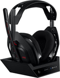Logitech G Astro A50 Multi-Platform Wireless Gaming Headset - Black | For PS5, Xbox, PC, Switch - PLAYSYNC Audio Switcher, <16 bit/48kHz (Console), <24 bit/48 kHz (PC), <24hr Battery, 2.4GHz & BT