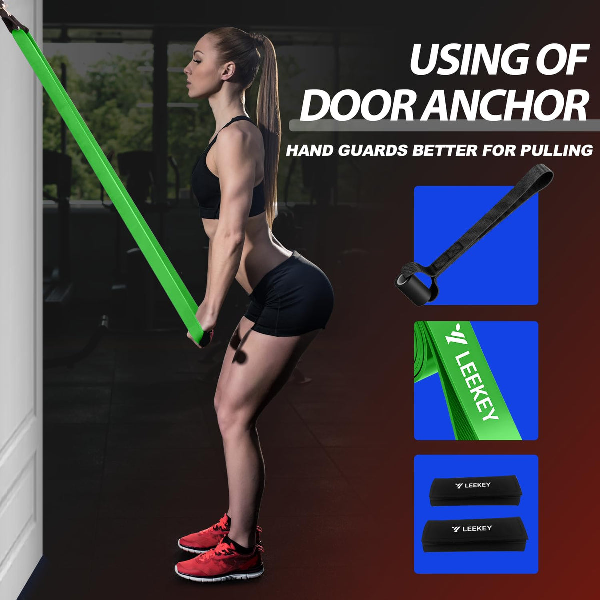LEEKEY Resistance Bands, Exercise Bands Pull Up Assist Bands - Workout Bands Set - Mobility Band Powerlifting Bands for Men and Women Fitness Training, Physical Therapy,Home Workouts