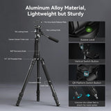 SmallRig FreeBlazer 73" Video Tripod for Vertical/Horizontal Shooting, Monopod Conversion, Rotatable QR Plate, for Camcorder, Mirrorless, DSLR, with Carry Bag, Load up to 11 lbs/5 kg - 4307
