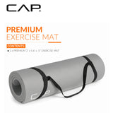CAP Barbell 1/2-Inch High Density Exercise Yoga Mat with Strap | Multiple Options