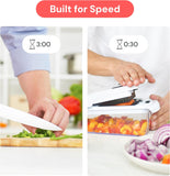 Fullstar Pro Original - Vegetable Chopper, Cutter & Spiralizer - 4 Blades | Onion, Salad & Veggie Dicer - Fast Food Prep Kitchen Gadgets & Cooking Gifts (4-in-1, White)