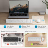 iClever DK05 Bluetooth Keyboard and Mouse Combo - 2.4G Wireless Rechargeable Keyboard Mouse, Compact Design with Numeric Keypad, Multi-Device Connection, Comfortable Typing for PC/Laptop/Windows/Mac