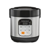 Hamilton Beach Digital Programmable Rice Cooker & Food Steamer, 14 Cups Cooked (7 Cups Uncooked), Stainless Steel, Steam & Rinse Basket, Delay Start, Model 37548MN