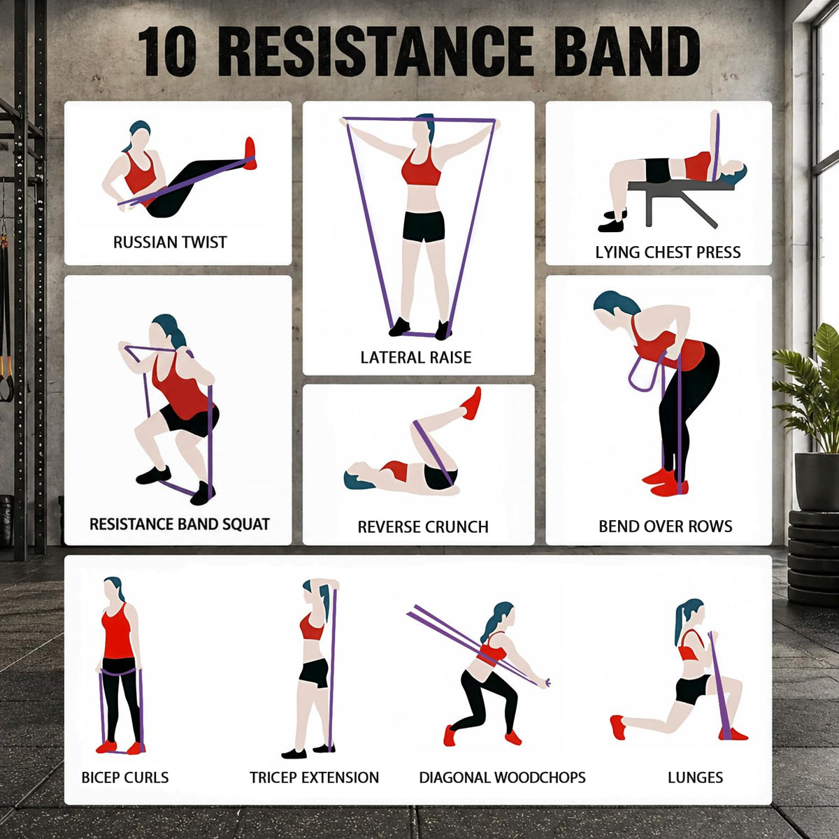 LEEKEY Resistance Bands, Exercise Bands Pull Up Assist Bands - Workout Bands Set - Mobility Band Powerlifting Bands for Men and Women Fitness Training, Physical Therapy,Home Workouts – view 22
